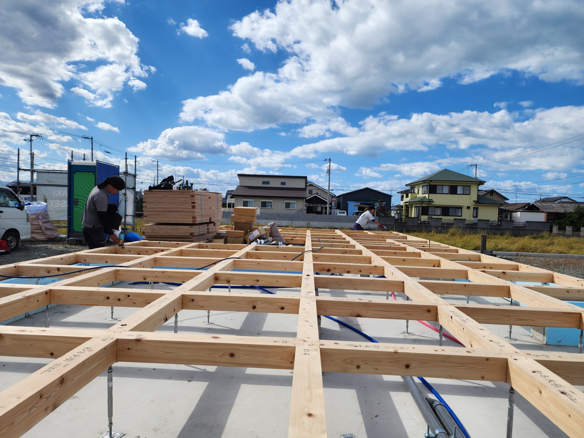 土台敷 | 新居浜市で注文住宅・新築一戸建てなら「ささき建設」