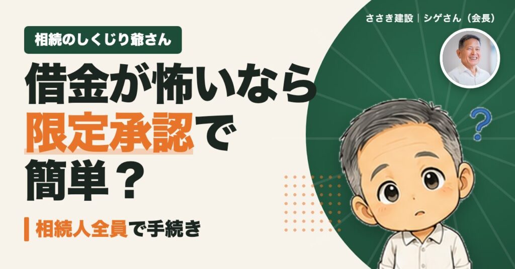 借金が怖いなら限定承認で簡単?相続のしくじり爺さん